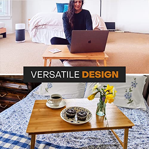 Emerging Green - Tray Table for Bed Or Chair to Eat| Lap Desk with Legs | Low Table for Sitting On The Floor | Folding Table