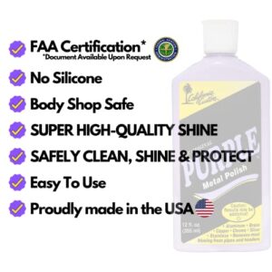 CALIFORNIA CUSTOM Products – Purple Metal Polish + Aluminum Deoxidizer Kit, No Silicone, Body Shop Safe, Great for Aluminum, Brass, Copper, Chrome, Silver, Stainless and Gold, Made in The USA