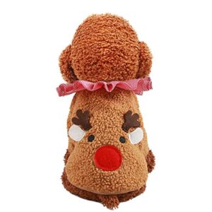 yiq ric christmas dog clothes dog christmas jacket dog cold weather coats new year clothes for dog pet shirt cat shirt breathable puppy vest printed snowman reindeer santa claus soft outfit