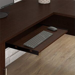 Bush Furniture UrbanPro Transitional Home Office 60W L Desk in Mocha Cherry