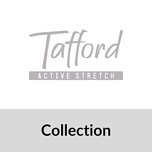 Tafford Active Stretch Women's Elegant Paisley Navy Print Scrub Top – Rounded V-Neck Medical Scrub Top (3X-Large)