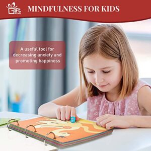 GiftAmaz Mindful Maze Boards, Calming Toys for Kids, Finger Path Breathing Boards, Calming Corner Items Kids Social Emotional Learning, Mindfulness Sensory Cardboard Toys Box for Kid 3 4 5 6 Year