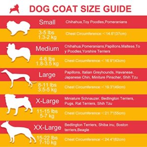 Dog Winter Coat Dog Jacket for Small Medium Dogs Cold Weather Coats Dog Snowsuit with D-Rings and Dog Leash Reflective Dog Cat Clothes Vest Waterproof Windproof Warm Pet Dog Puffer Jacket Coats Red L