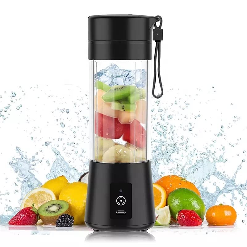 Personal Blender (Black) | USB type-C | Rechargeable Personal Portable Smoothie Blender