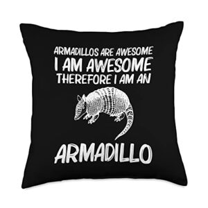 best armadillo gifts armadillo accessories & stuff cool armadillo for men women giant pink fairy banded animal throw pillow, 18x18, multicolor