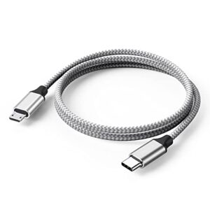 DteeDck USB C to Micro USB Cable 3.3ft, Micro USB to USB Type C Adapter Cable Braided Male to Male Adapter USB-C USBC to Micro USB Cord 1M for Charging Data Transmission