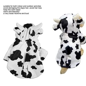 Zerodis Pet Winter Clothes Dog Hoodie Winter Jacket Party Dressing Up Outfits Stylish Cute Cow Design Comfortable Warm Pet Winter Clothes for Small Medium Dogs(XS)