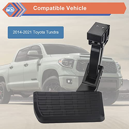 ZONFANT Rear Bed Step, Retractable Side Tailgate Step Compatible with 2014-2021 Toyota Tundra, Replace#PT392-34140 75316-01A