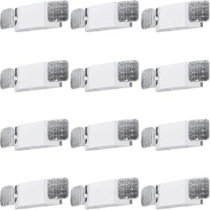 led emergency light with battery backup, commercial emergency light, two adjustable heads home power outage emergency light, 120-277v ac, ul listed (12-pack)