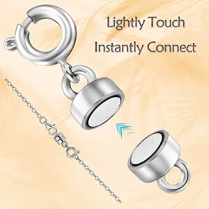 QULLTK Magnetic Necklace Clasps and Closures 18K Gold and Silver Plated Bracelet Converter Clasp,Suitable for Necklaces Chain Extender