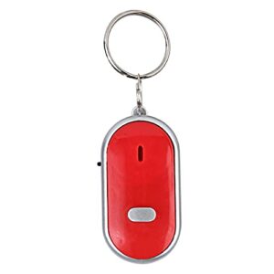 key locator, whistle key finder item locator key chain locator voice control anti lost device for phone key chain wallet luggage(red)