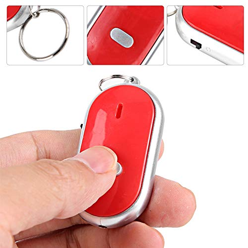 Key Locator, Whistle Key Finder Item Locator Key Chain Locator Voice Control Anti lost Device for Phone Key Chain Wallet Luggage(red)