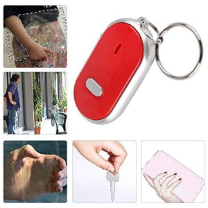 Key Locator, Whistle Key Finder Item Locator Key Chain Locator Voice Control Anti lost Device for Phone Key Chain Wallet Luggage(red)