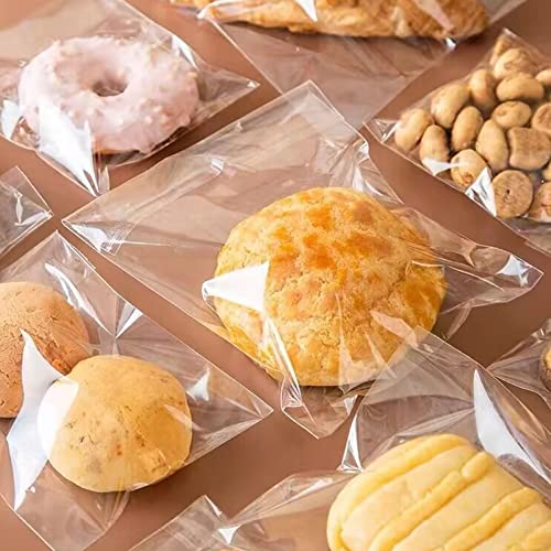 Cellophane Bags Self Adhesive 3x4" 200pcs Clear Self Stick Cello Baggies Small Self Sealing Plastic Bags 2 Mil for Earrings Candies Bakery Cookies Candle Treat Soap Gift (10 Sizes to Choose from)