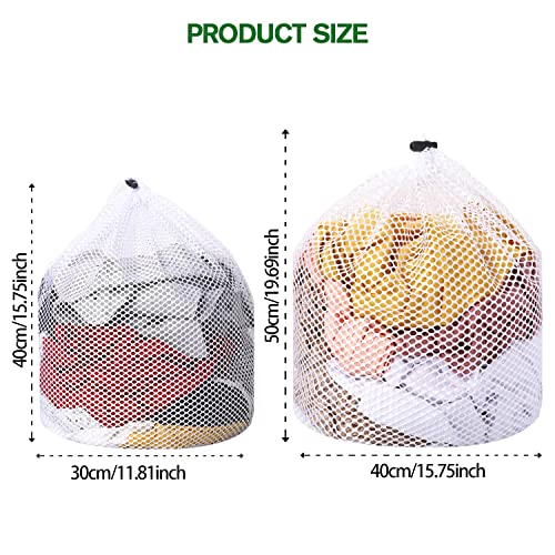 Mesh Wash Bags Laundry Bags, Mesh Laundry Bag, Travel Laundry Bags, College Laundry Bag, Drawstring Design Wash Bags for Blouse, Baby Clothes, Underwear, Dirty Clothes Package(30x40/40x50cm)