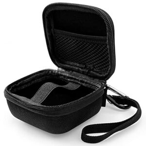 geiomoo eva headphones hard case, portable storage cover with carabiner and strap (black)