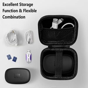 Geiomoo EVA Headphones Hard Case, Portable Storage Cover with Carabiner and Strap (Black)