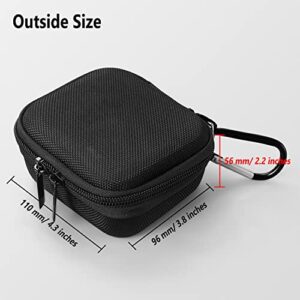 Geiomoo EVA Headphones Hard Case, Portable Storage Cover with Carabiner and Strap (Black)