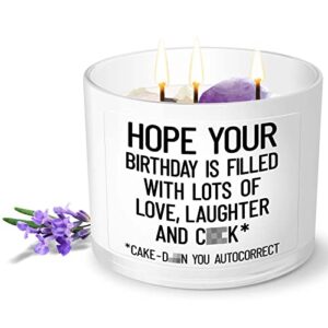 funny birthday gifts for her wife, romantic gift for girlfriend fiancee gag 12oz big candle