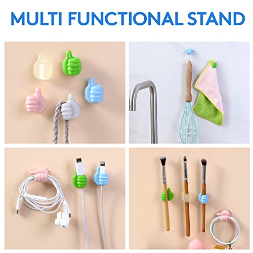 PFCKE 16 Pieces Silicone Thumb Wall Hook Thumb Wall Thumb Wall Hooks for Hanging Hooks for Hanging Multifunctional Nails-Free Utility Silicone Hooks for Hanging Kitchen Bathroom Home Office 8 Colors