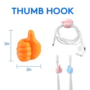 PFCKE 16 Pieces Silicone Thumb Wall Hook Thumb Wall Thumb Wall Hooks for Hanging Hooks for Hanging Multifunctional Nails-Free Utility Silicone Hooks for Hanging Kitchen Bathroom Home Office 8 Colors