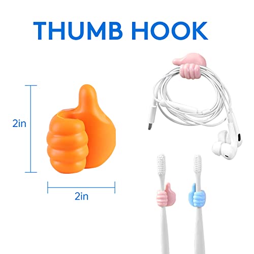 PFCKE 16 Pieces Silicone Thumb Wall Hook Thumb Wall Thumb Wall Hooks for Hanging Hooks for Hanging Multifunctional Nails-Free Utility Silicone Hooks for Hanging Kitchen Bathroom Home Office 8 Colors