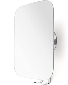 shower mirror for shaving, wall mounted makeup mirror,adjustable angle bathroom mirror with holders razors