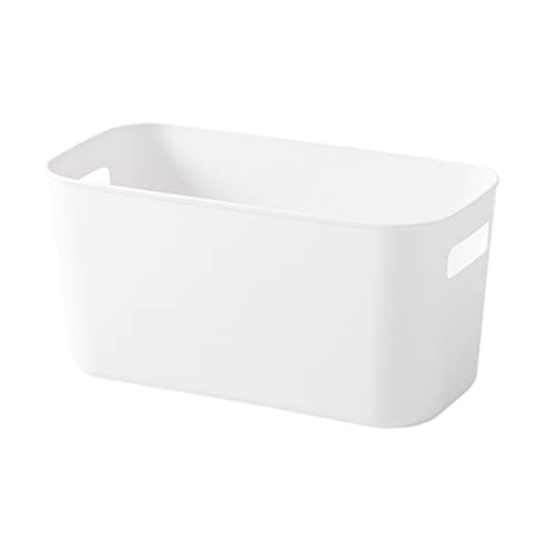 Cabilock Storage Container Basket Bin Handles with Stackable for Shower Pantry Sasket Clo Storage Baskets Shelves Size Sundries White L Table Crates Desktop Bathroom Kitchen Bag Toiletry