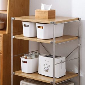 Cabilock Storage Container Basket Bin Handles with Stackable for Shower Pantry Sasket Clo Storage Baskets Shelves Size Sundries White L Table Crates Desktop Bathroom Kitchen Bag Toiletry