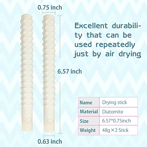 xinXbabe Drying Stick Drying Rod for Toy Diatomite Water-Absorption Stick【Quick Drying/Reusable/Preventing Moisture and Mold】Absorbent Stick Drying Rod 2-Piece Set