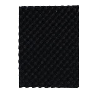 AFACYGN 4 Pack Aquarium Filter Media Bio Sponge Pad 16 x 12 x 1 inch, Fish Pond Foam Filter 20/30/40 PPI (Black 30ppi 4pack)