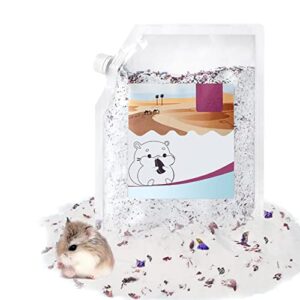 MUYG Hamster Bath Sand Dust Free Plant Scented Bathing Sand Gerbil Grooming Natural Mixed Training Cleaning Potty Litter Control Odour for Guinea Pigs Rat Mice (4.4LB）