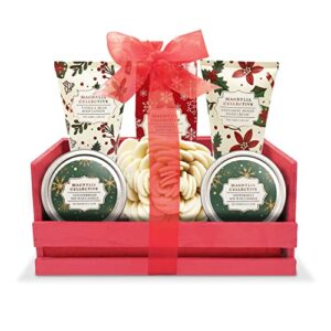 gift set for women. includes scented candles. themed holiday presents. popular birthday, spa gifts for teenagers, friends