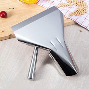 Kichvoe Puffed Rice Right Handle Metal Scoop French Fry Bagger, Stainless Steel Single Handle French Fry Popcorn Scooper for Snacks, Ice, Candy, Desserts, Dry Goods French Fries Scooper Snaks