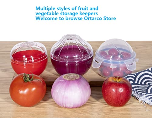 Ortarco Fruit and Vegetable Storage Container Lemon Tomato garlic Keeper Onion Saver Holder Tool