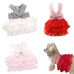 clopon dog accessories doggie clothes for small girl dogs cute dresses for tiny princess dress m