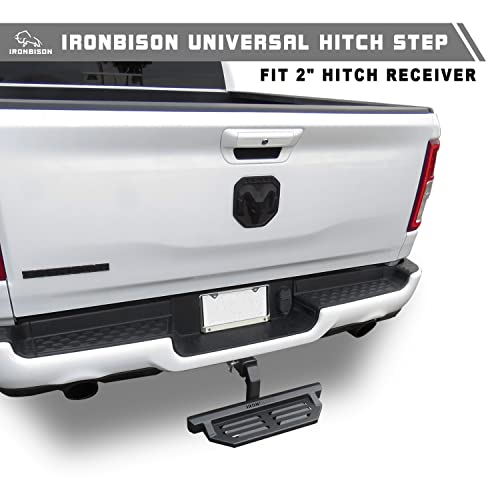 IRONBISON Hitch Steps Universal Fit 2" Hitch Receivers with 5" Drop Step Heavy Duty Steel Hitch Steps for Pickup Truck Fine Texture Black