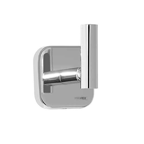 HELVEX Piazza Collection Robe Hook Bathroom Accessory, Bathroom Towel Holder Bathroom Hardware, Polished Chrome Finish UPIA-106-PC