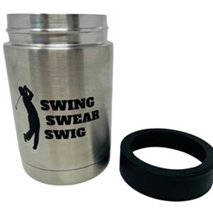 Golf Can Koozie - Funny Golf Gift - Stainless Steel Coozie for Beer, Hard Seltzer, Water, Soda