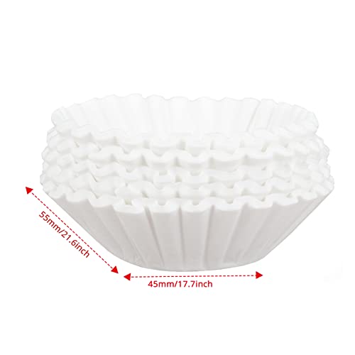 DEFUTAY 1-4 Cup Coffee Filters,Cup Basket Coffee Filters,Natural Unbleached