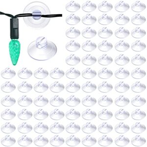 sieral 225 pcs christmas light suction cups string cup hook shower caddy connectors heavy strength duty mini clear plastic transparent window with