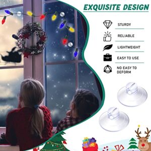 Sieral 225 Pcs Christmas Light Suction Cups String Cup Hook Shower Caddy Connectors Heavy Strength Duty Mini Clear Plastic Transparent Window with