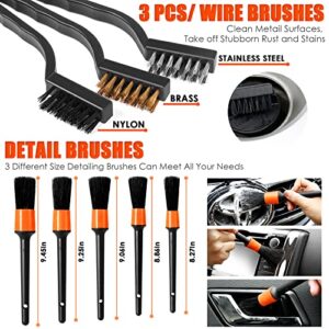 Viewsun 21PCS Car Cleaning Kit, Car Interior Detailing Kit with High Power Handheld Vacuum, Auto Detailing Drill Brush Set, Cleaning Gel, Complete Car Wash Kit Supplies for Deep Cleaning