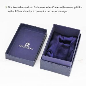 M MEILINXU Small Keepsake Urn for Human Ashes - Mini Cremation Urns for Ashes - Fits a Small Amount of Cremated Remains - Display Urn at Home or Office (Blue Starry Sky - Made of Brass Hand Engraved