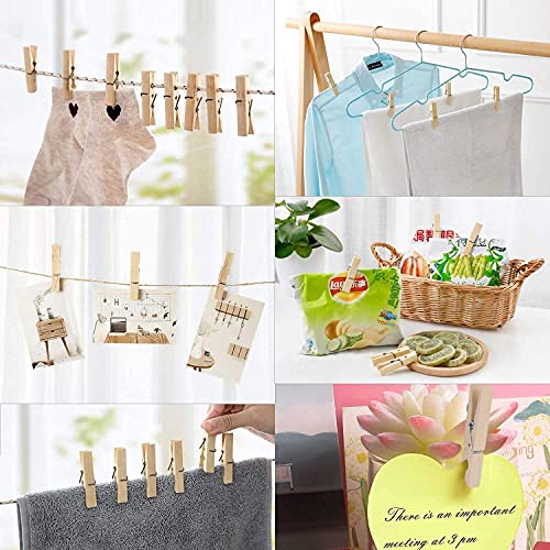 Clothes Dryer Clips,50pcs Mini Wooden Clothespins for Crafts,Small Clothes Pins for Quilting/Photo,Wooden Close Pins for Laundry and Stockings（4.5 cm/1.77inch） (50)