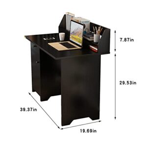 ALISENED Computer Desk with Drawers and Hutch, Home Office Desk Farmhouse Writing Table with Shelf,Wooden Executive Desk Writing Desk with File Drawer for Bedroom Small Space