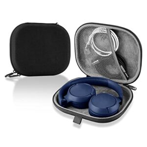 linkidea headphones carrying case compatible with jbl tune 670nc, tune 660, tune600bt, tune570bt, tune560bt, tune520bt case, protective hard shell travel bag with cable, charger storage (black)