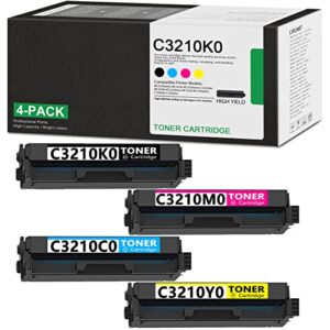 lve c3210k0 c3210c0 c3210m0 c3210y0 toner cartridge replacement for lexmark toner mc3426i mc3326i c3224dw mc3426adw mc3224dwe mc3224adwe mc3326adwe c3326dw c3426dw printer, 4 pack (1bk+1c+1m+1y)