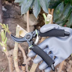 TOOLTENG Premium Bypass Pruning Shears, Heavy Duty Ultra Sharp Hand Pruners, Professional Garden Scissors, Rose Clippers for Plants and Tree Ttrimmers, Multipurpose Garden Shears for Gardening