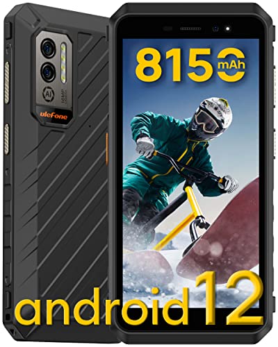 Ulefone Power Armor X11 Pro Rugged Smartphones Unlocked, IP69K Waterproof Phone, 8150mAh Battery, Android 12, 8-Core 8GB+64GB, 16MP AI Camera, 5.45'' HD+, 3-Card Slots, Dual 4G, GPS, NFC